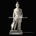 Western Popular stone sculpture white marble figure warrior statue for decoration